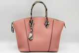 Louis Vuitton Pink Leather Python Trimmed Lockit Top Handle Bag Eb0724lerxde