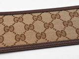 Gucci Marmont Gg Supreme Logo Canvas & Leather Brown Belt Size 75|30 Fw0725oxzdu
