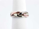 14k Tricolor Gold Braided Trinity Band Ring 7 Grams Size 4.75 Fw0226oexdu