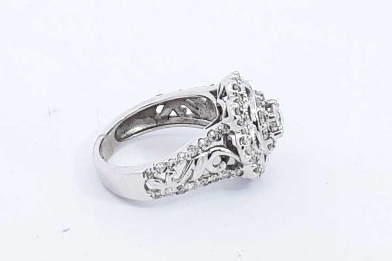 Aprox. 1.02ctw Diamond Ring In 14k White Gold 5.4 Grams Size 5 Eb0924ocrdu