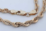 14k Yellow Gold Rope Chain 7.1 Grams 22 Inch Eb0726pcrde