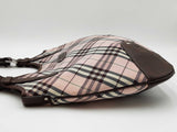 Burberry Blue Label Shoulder Bag In Pink Nova Check & Brown Leather Fw0826lezdu