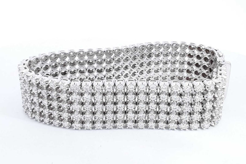 Approx. 7.5ctw Diamond Bracelet In 14k White Gold 76.3 Grams 8 Inch Eb0924worxsa