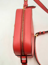 Versace Virtus Red Leather Camera Crossbody Bag Eb1024wxzsa