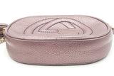 Gucci Soho Purple Metallic Leather Chain Crossbody Eb0126oxzsa