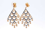 22k Yellow Gold Filigree Drop Stud Earrings 3.4 Grams Eb1125oxzde