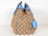 Gucci Beige And Blue Gg Monogram Sukey Tote Bag Sd0626wzxde