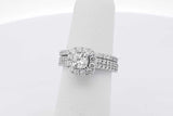 1.44cttw Diamond Wedding Set In 14k White Gold 5.8 Grams Size 5 Eb0226exzsa