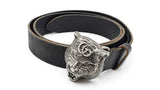 Gucci Tiger Head Buckle Black Belt Size 90/36 Sd0426lzxdu