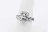 1.87cttw Diamond Wedding Set In 14k White Gold 4.6 Grams Size 6.5 Eb0925lixzsa
