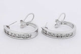 0.64cttw Diamond 14k White Gold J Hoop Earrings 5.4 Grams Eb0626eorsa