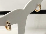 .032 Cttw Diamond Bangle Earrings 14k Yellow Gold 3.5 Grams Mk0426opzmia