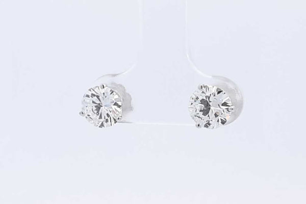 1.03ctw Diamond Stud Earrings In 14k White Gold 1 Gram Eb0225wxxzsa