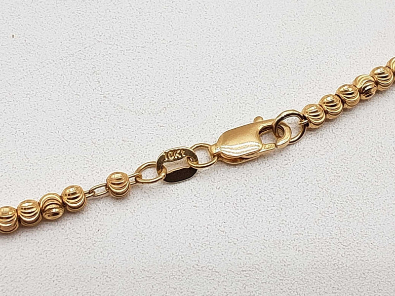 10k Yellow Gold 11.6g Beaded Chain 22 In Do1224pxzde