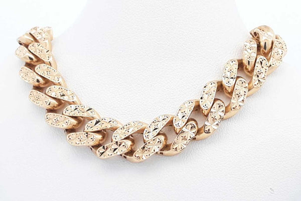 Monaco Chain 18k Yellow Gold Cuban Link Chain Necklace 39.8g 22 Inch Eb225lpxzsa