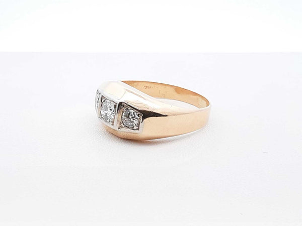 1.0 Cttw Diamond & 14k Yellow Gold Ring 9.3 Grams Size 12.5 Fw0325loxzsa