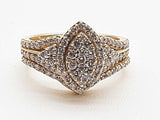 1.14 Cttw Lab Grown Diamonds 10k Yg 4.7g 2 Ring Set Size 5.75 Do1125oxzde