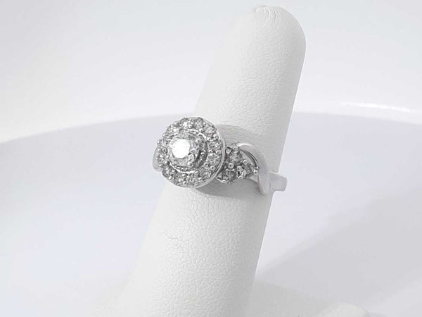 1 Cttw Diamond 14k White Gold Ring 4.5 Grams Size 5.5 Aa0825pxzsa