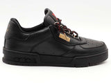 Louis Vuitton Calfskin Leather Eyelet Trim Trainer Lv Size 5 Black Aa0926lrzsa