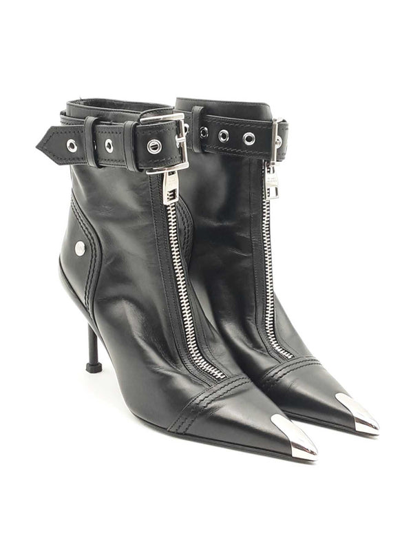 Alexander Mcqueen Slash Biker Boots Size 37 Eb1124lrxsa