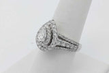 1.61cttw Diamond Ring In 10k White Gold 5.2 Grams Size 7.25 Eb0926rcrsa