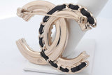 Chanel Gold Tone Lambskin Faux Pearl Crystal Quilted Cc Brooch Eb0726wrxsa