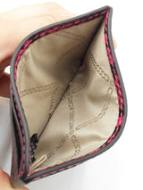 Michael Kors Jet Set Small Card Case In Deep Fuschia Snake-embossed Leather Fw0826wrdu