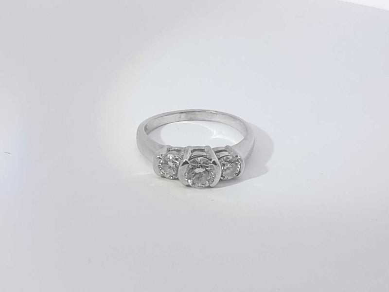 1.20ctw Diamond 14k White Gold 4.9 Grams Ring Size 8 Sd0625szxsa
