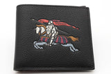 Burberry Equestrian Knight Black Leather Wallet Eb0526oxzde