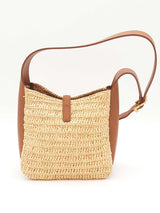 Yves Saint Laurent Mini Raffia & Leather Shoulder Bag Eb0126lxxzde