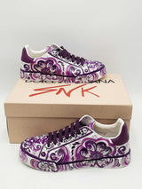 Dolce & Gabbana Majolico Print Portofino Light Strobel Sneakers Eb0326lrxsa