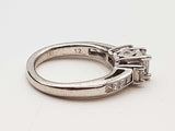 0.85 Cttw Diamonds 14k White Gold 3.6g Ring Size 3.75 Do0325prxde