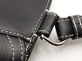 Christian Dior Black Leather Saddle Bag Eb0426erxsa