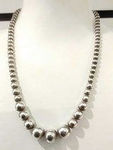Estate Tiffany & Co. Sterling Silver Bead Chain 17.5 Grams 16 Inch Mk0726lprmia