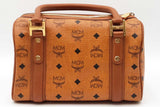 Mcm Visetos Cognac Small Boston Bag Eb0925oxzdu