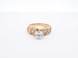 1.38 Cttw Diamond & 18k Yellow Gold Rope Ring 7.4 Grams Size 6 Fw0925lwxzdu