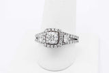1.37cttw Diamond Ring In 14k White Gold 6.2 Grams Size 9 Eb0825lolrsa