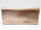 Jimmy Choo Fie Pink Rose Gold Metallic Leather Shoulder Bag Clutch Do0925crde