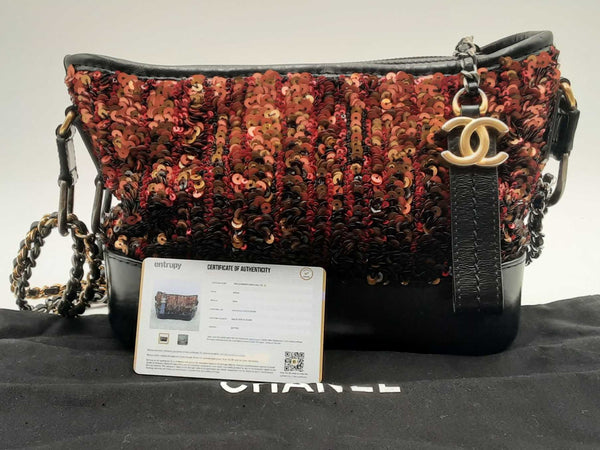Chanel Small Sequin Gabrielle Bag Black Aa0825ozcrsa