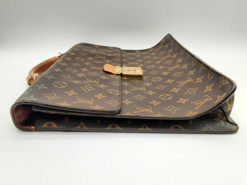 Louis Vuitton Brown Monogram Coated Canvas Briefcase Do0125wrxde