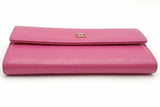 Chanel Camellia Pink Leather Wallet Eb1026ixzsa