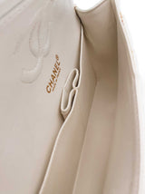 Chanel Classic Double Flap White Quilted Caviar Shoulder Bag Eb0726orxzsa