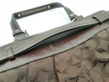 Coach Hampton Signature Carryall Brown Jacquard Satchel Fw1124lrsa