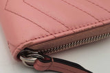 Gucci Pink Quilted Chevron Leather Marmont Continental Wallet Eb0126lrxsa