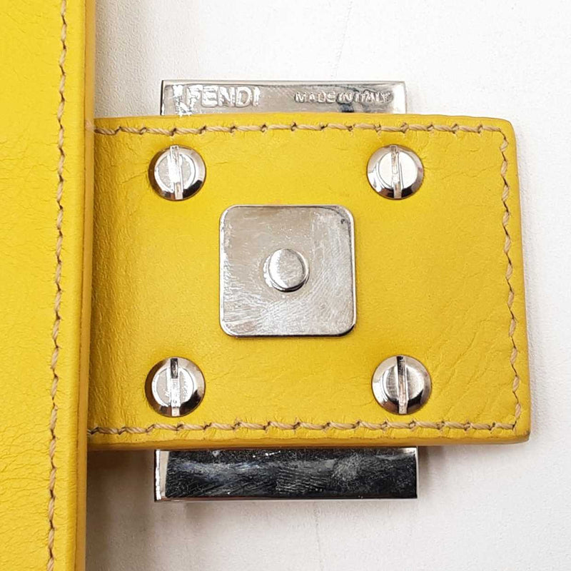 Fendi Baguette Yellow Leather Crossbody Sd0425wizdu