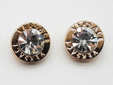 Versace Crystal Logo Clip On Stud Earrings Do0924ixde