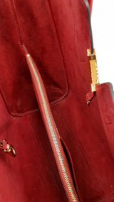 Louis Vuitton Kimono Tote Bag In Monogram Canvas & Cerise Leather Fw0625rzxdu