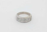 0.78cttw Princess Cut Diamond Ring In 14k White Gold 5.2g Size 6.75 Eb0926prxsa