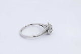 0.83ctw Diamond Ring In 10k White Gold 2.2 Grams Size 7 Eb0126lsxdu