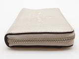 Kate Spade Larchmont Avenue Logo Metallic Silver Leather Wallet Do0425orde